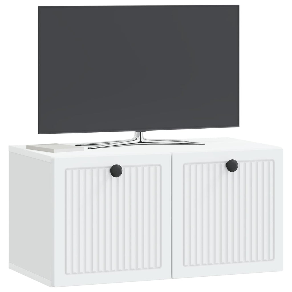 vidaXL Szafka RTV montowana na ścianie Biały 59,5 x 31 x 30 cm