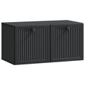 vidaXL Szafka RTV montowana na ścianie Czarny 59,5 x 31 x 30 cm