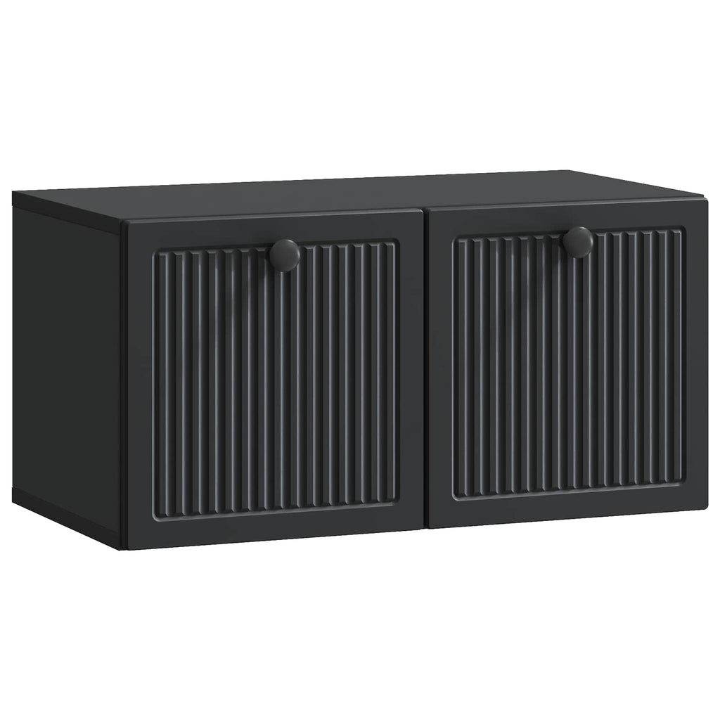 vidaXL Szafka RTV montowana na ścianie Czarny 59,5 x 31 x 30 cm