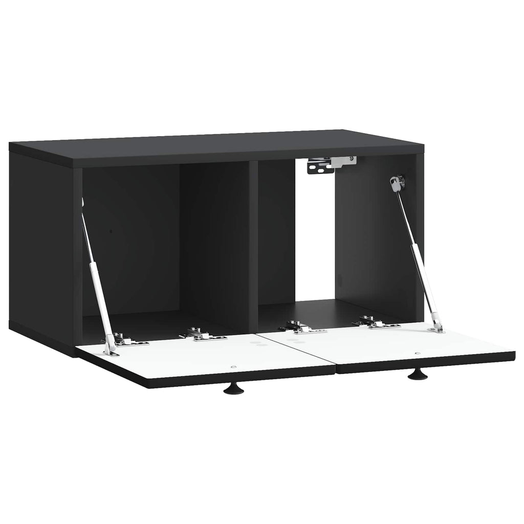 vidaXL Szafka RTV montowana na ścianie Czarny 59,5 x 31 x 30 cm