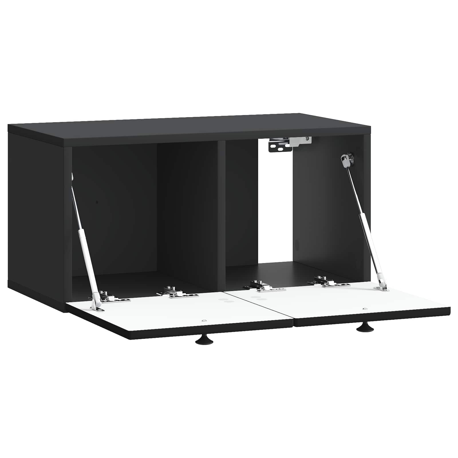 vidaXL Szafka RTV montowana na ścianie Czarny 59,5 x 31 x 30 cm