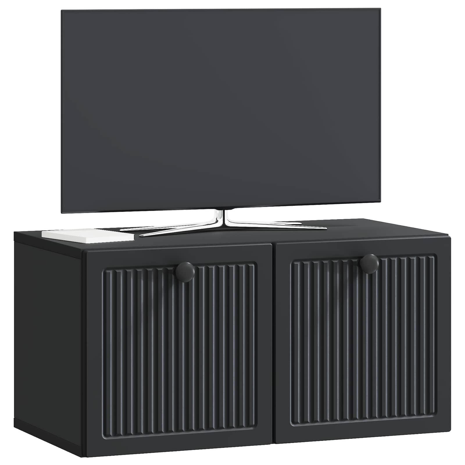 vidaXL Szafka RTV montowana na ścianie Czarny 59,5 x 31 x 30 cm