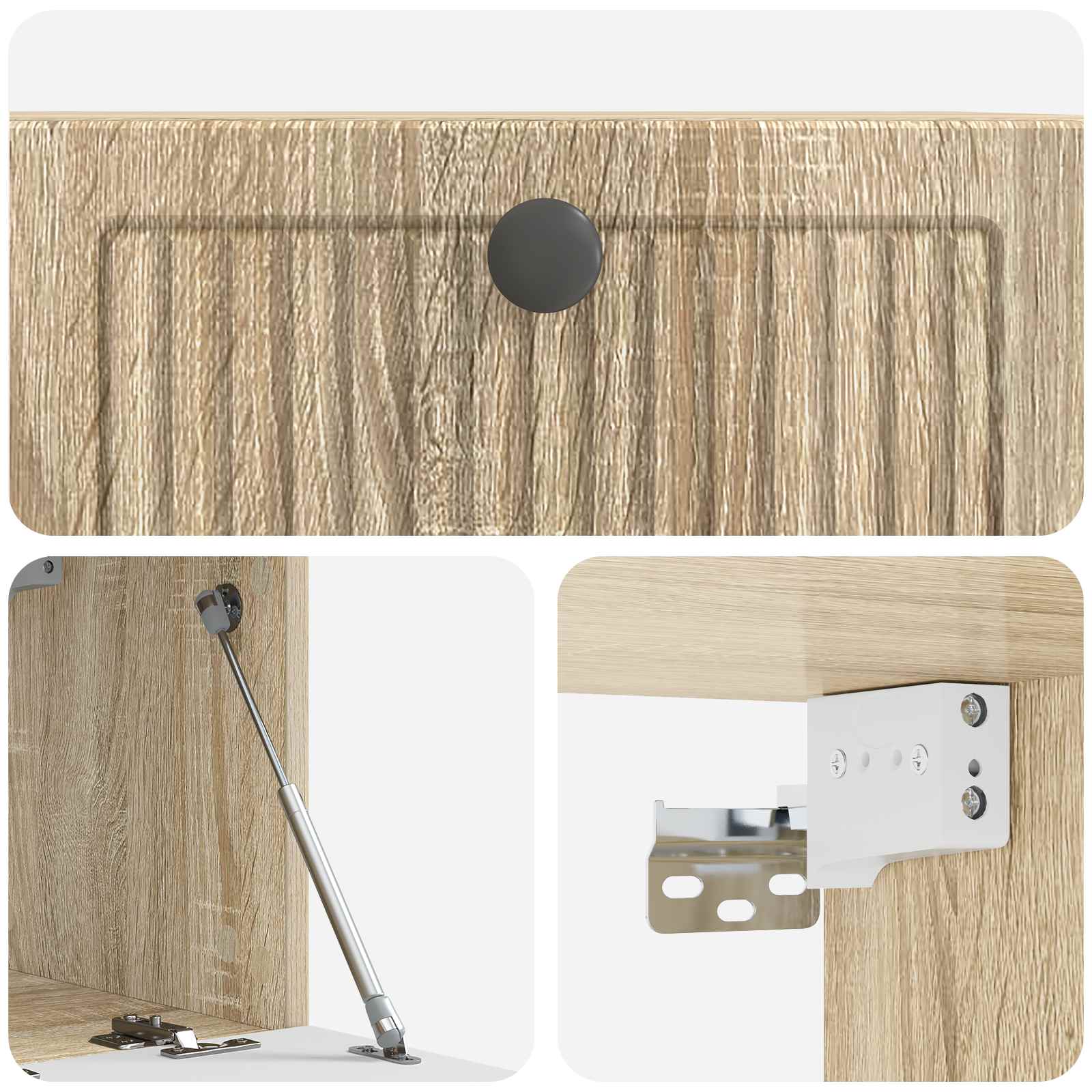 vidaXL Szafka RTV montowana na ścianie dąb Sonoma 59,5 x 31 x 30 cm