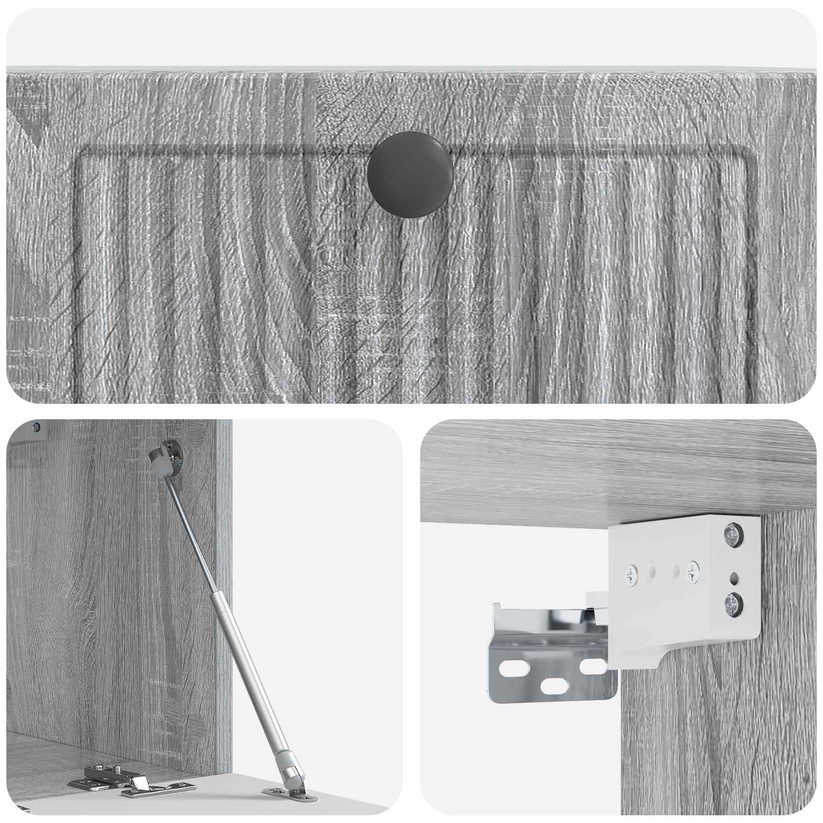 vidaXL Szafka RTV montowana na ścianie Szary Sonoma 59,5 x 31 x 30 cm