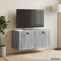 vidaXL Szafka RTV montowana na ścianie Szary Sonoma 59,5 x 31 x 30 cm