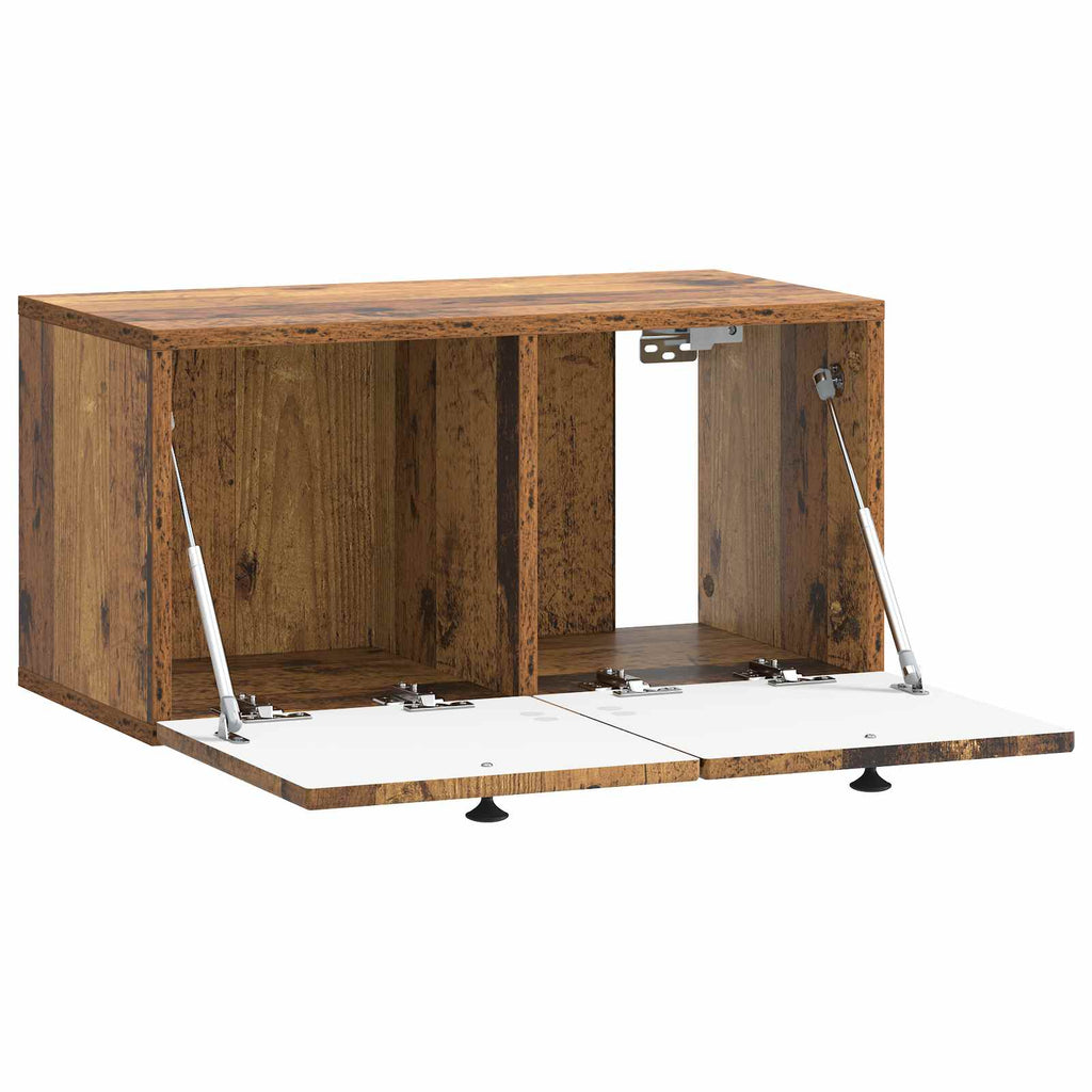 vidaXL Szafka RTV montowana na ścianie Stare drewno 59,5 x 31 x 30 cm