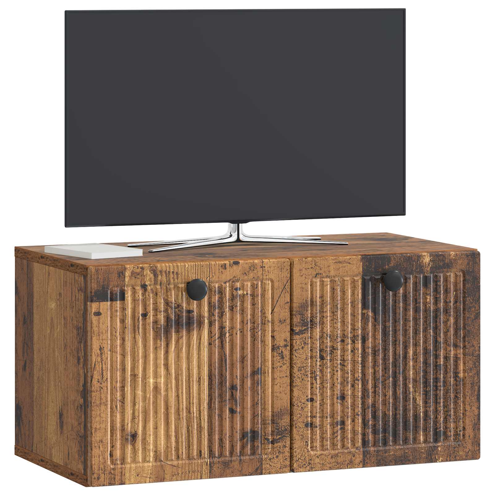 vidaXL Szafka RTV montowana na ścianie Stare drewno 59,5 x 31 x 30 cm