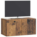 vidaXL Szafka RTV montowana na ścianie Stare drewno 59,5 x 31 x 30 cm