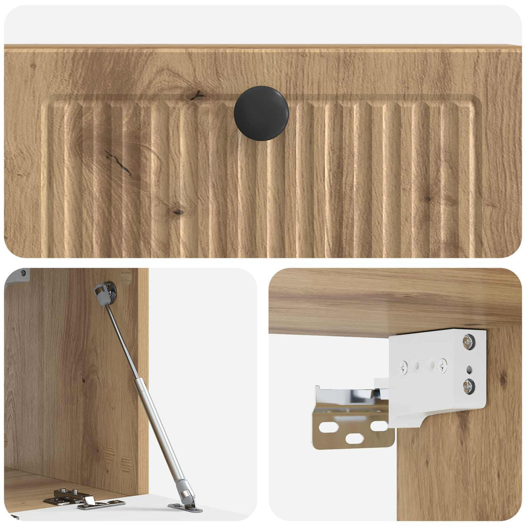 vidaXL Szafka RTV montowana na ścianie 59,5 x 31 x 30 cm Dąb artisan