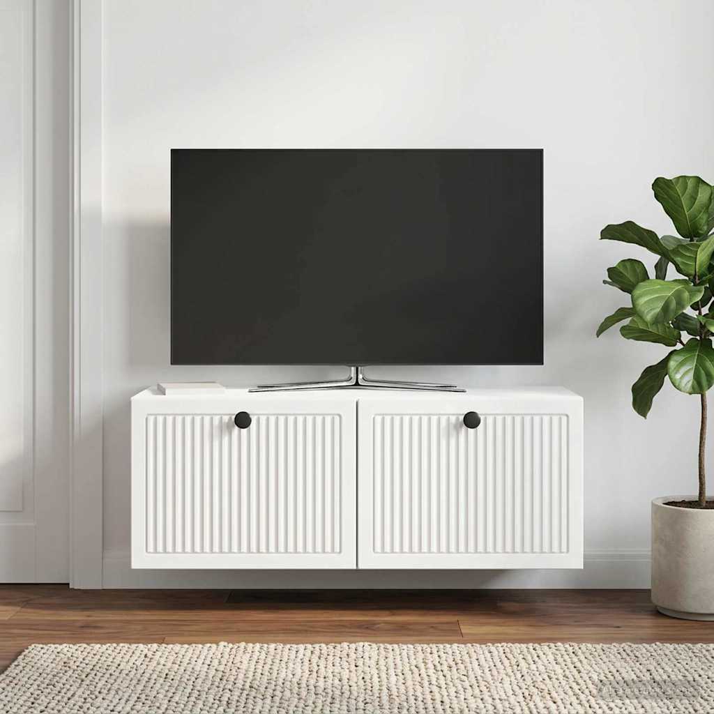 vidaXL Szafka RTV montowana na ścianie Biały 78,5 x 31 x 30 cm