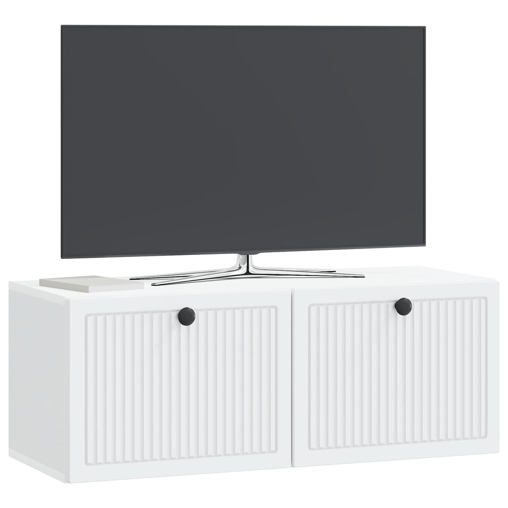 vidaXL Szafka RTV montowana na ścianie Biały 78,5 x 31 x 30 cm
