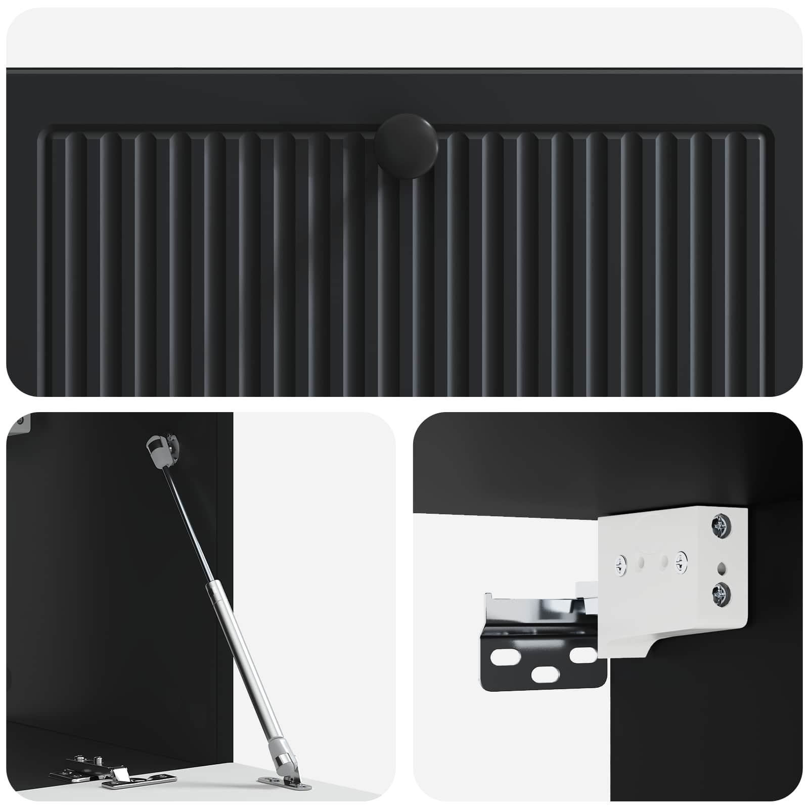 vidaXL Szafka RTV montowana na ścianie Czarny 78,5 x 31 x 30 cm