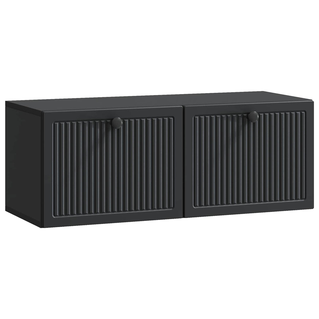 vidaXL Szafka RTV montowana na ścianie Czarny 78,5 x 31 x 30 cm