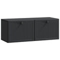 vidaXL Szafka RTV montowana na ścianie Czarny 78,5 x 31 x 30 cm