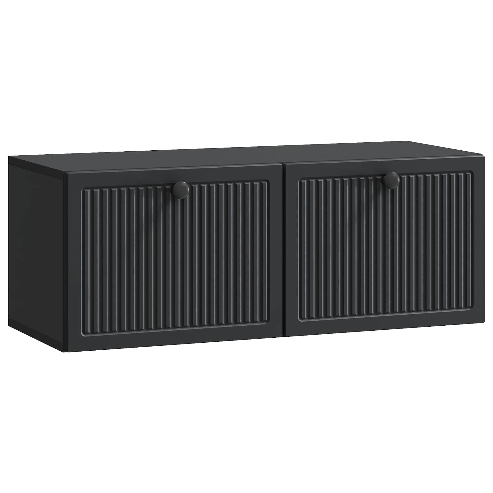 vidaXL Szafka RTV montowana na ścianie Czarny 78,5 x 31 x 30 cm