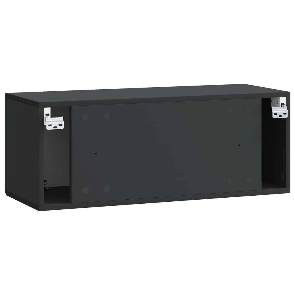 vidaXL Szafka RTV montowana na ścianie Czarny 78,5 x 31 x 30 cm