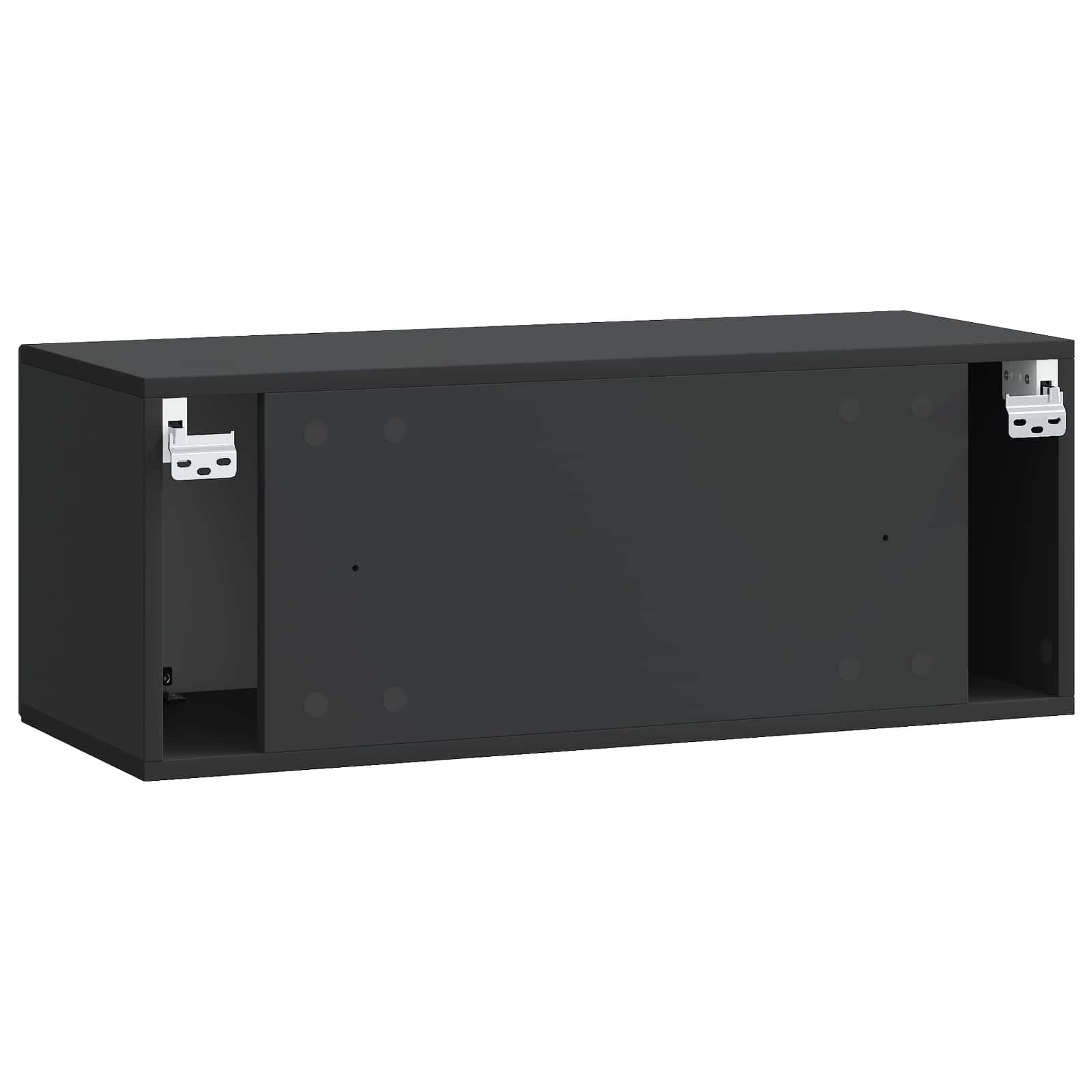 vidaXL Szafka RTV montowana na ścianie Czarny 78,5 x 31 x 30 cm