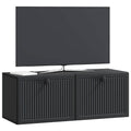 vidaXL Szafka RTV montowana na ścianie Czarny 78,5 x 31 x 30 cm