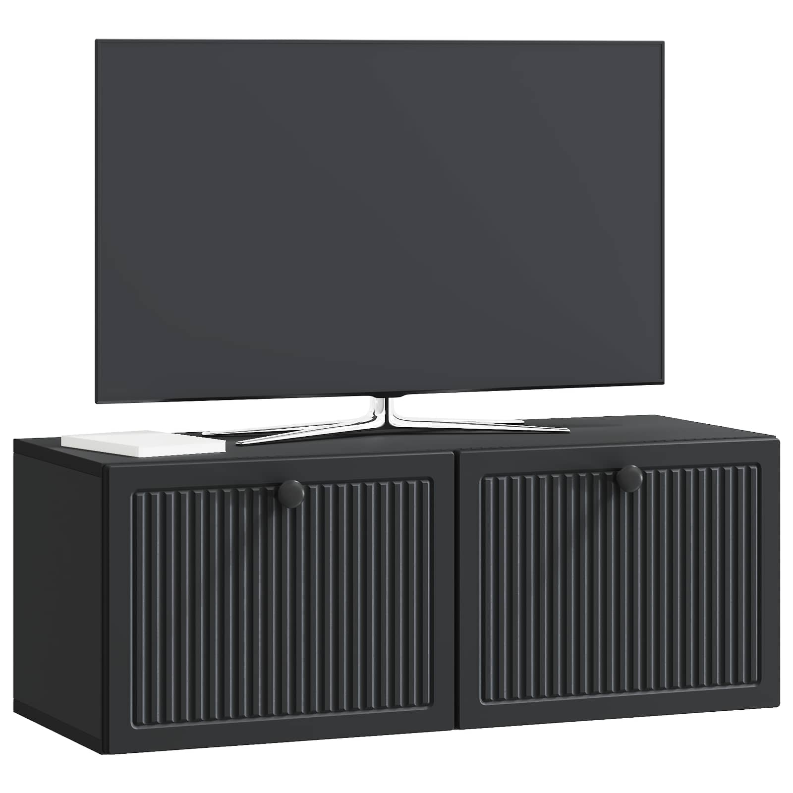 vidaXL Szafka RTV montowana na ścianie Czarny 78,5 x 31 x 30 cm