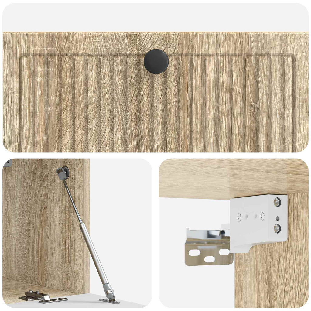 vidaXL Szafka RTV montowana na ścianie dąb Sonoma 78,5 x 31 x 30 cm