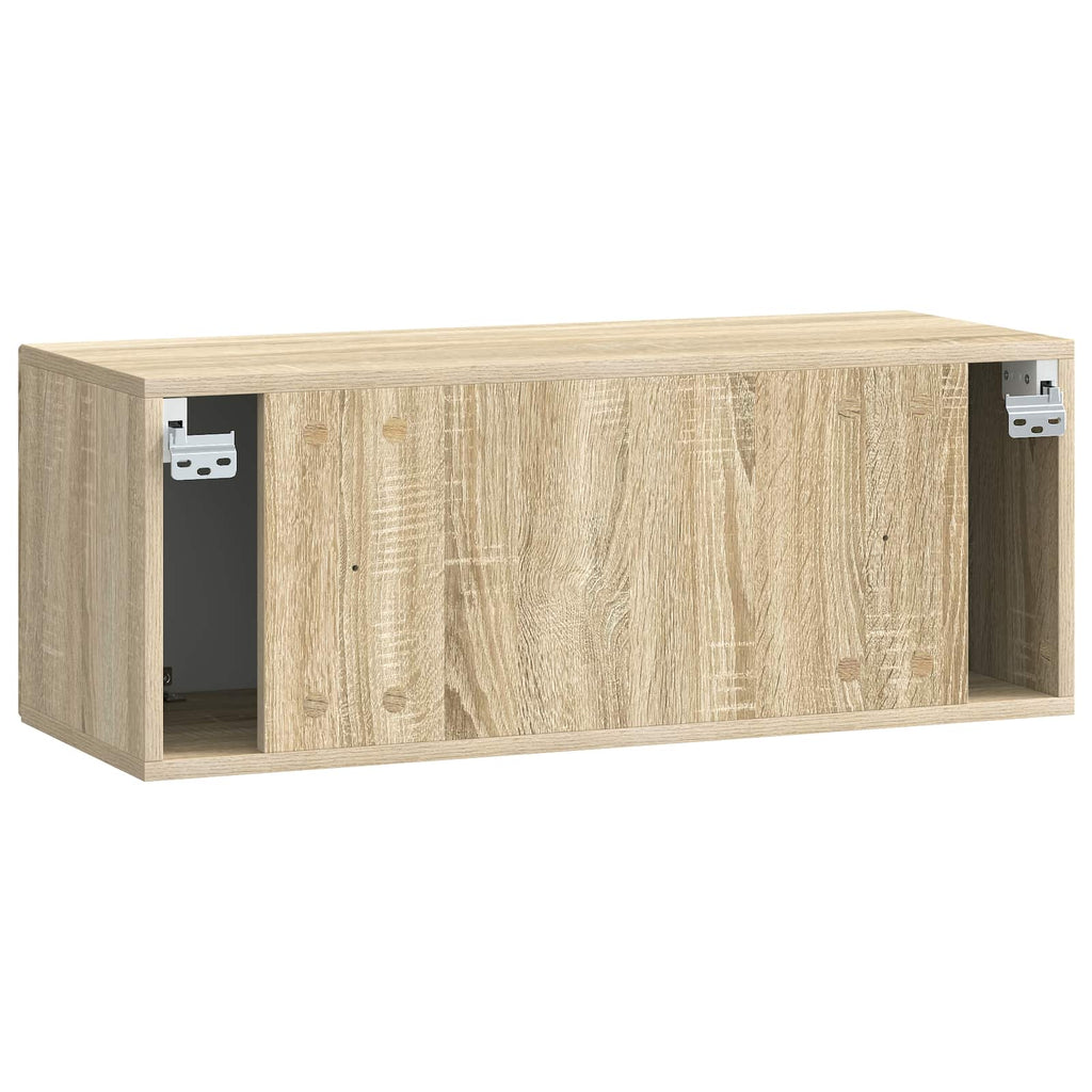 vidaXL Szafka RTV montowana na ścianie dąb Sonoma 78,5 x 31 x 30 cm