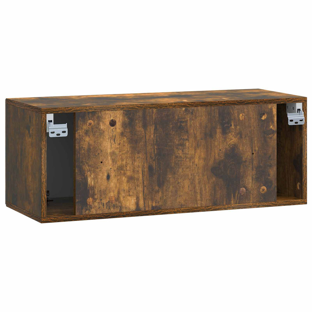 vidaXL Szafka RTV montowana na ścianie Dąb wędzony 78,5 x 31 x 30 cm