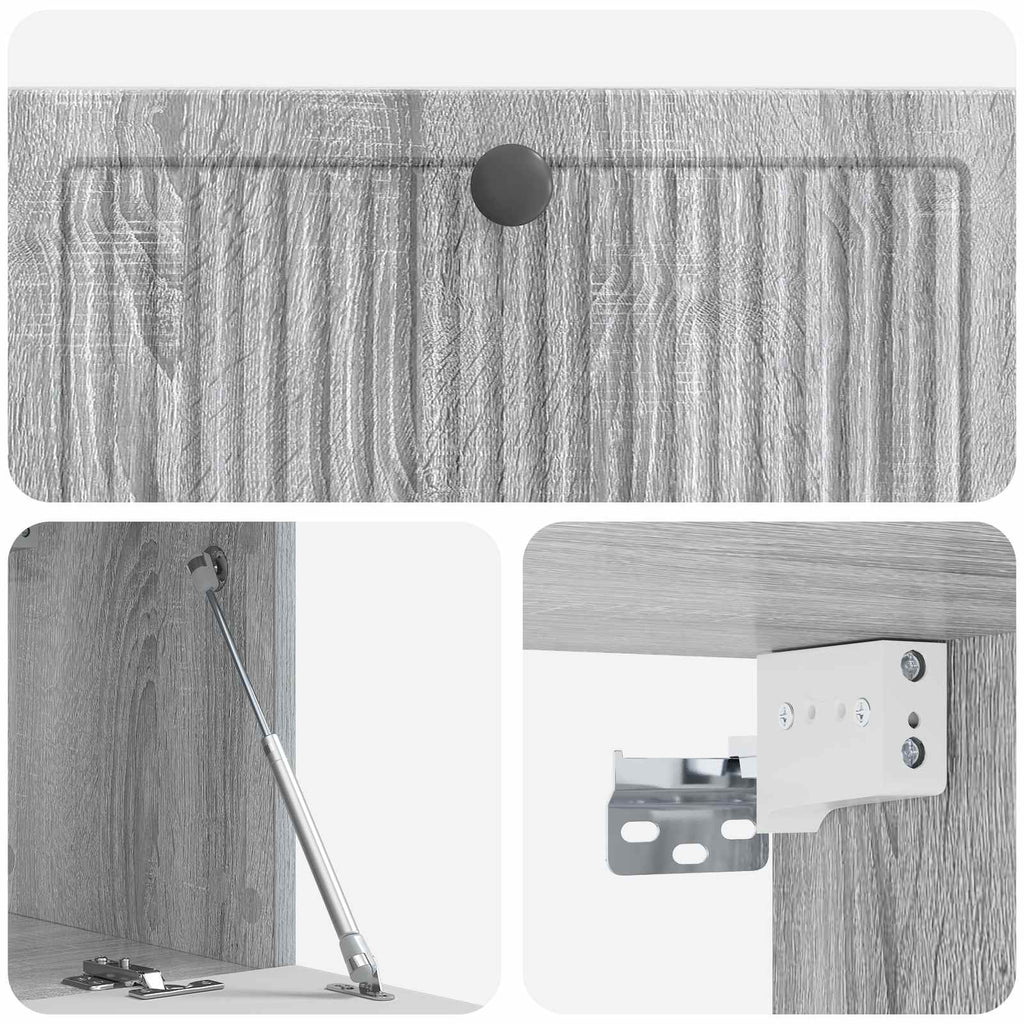 vidaXL Szafka RTV montowana na ścianie Szary Sonoma 78,5 x 31 x 30 cm