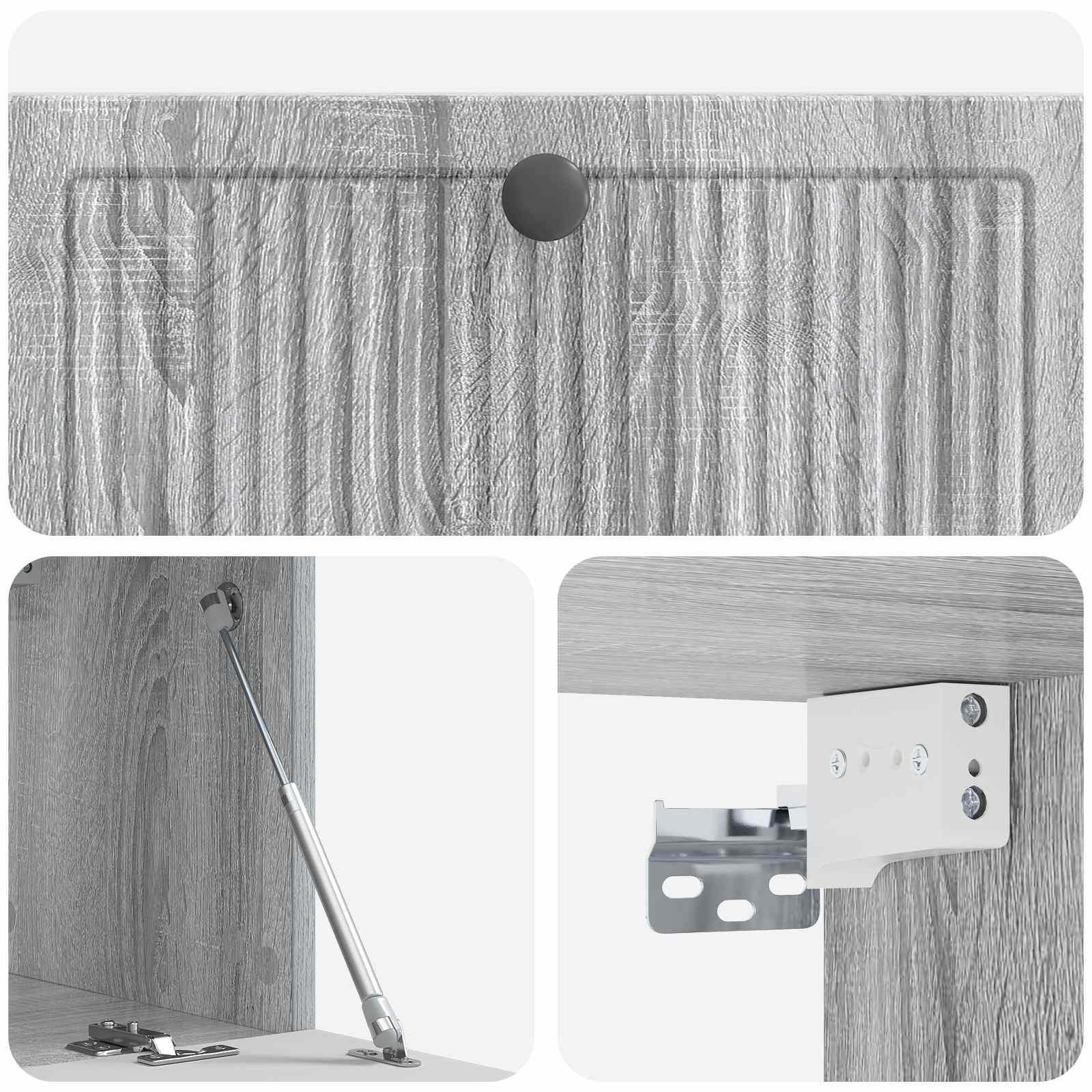 vidaXL Szafka RTV montowana na ścianie Szary Sonoma 78,5 x 31 x 30 cm