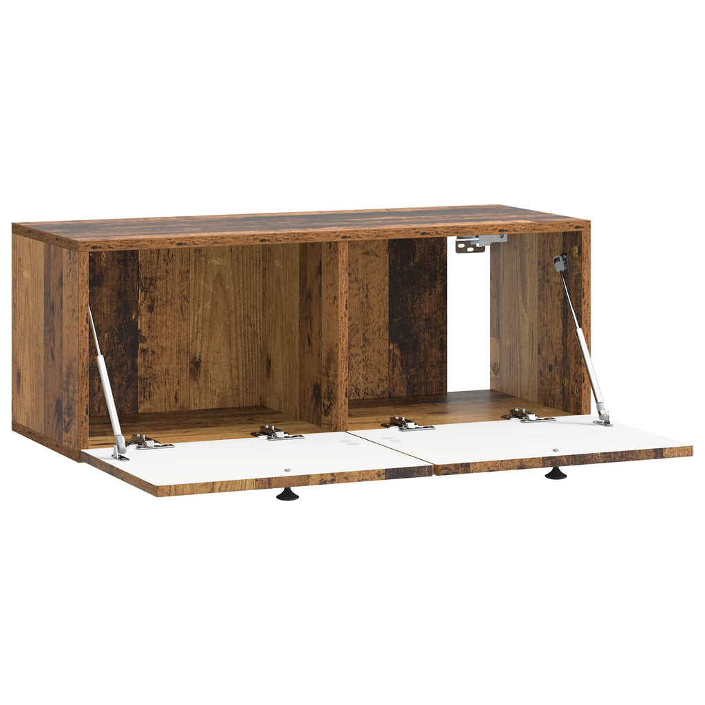 vidaXL Szafka RTV montowana na ścianie Stare drewno 78,5 x 31 x 30 cm