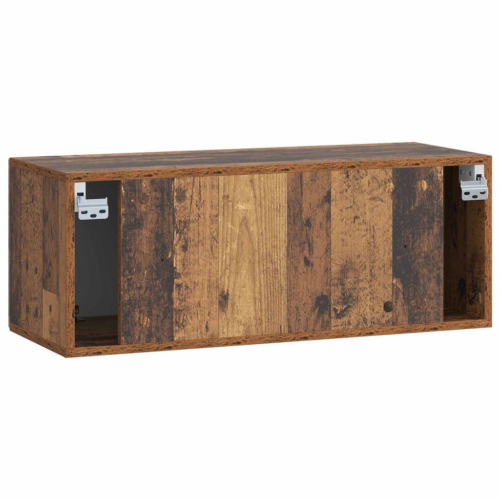 vidaXL Szafka RTV montowana na ścianie Stare drewno 78,5 x 31 x 30 cm