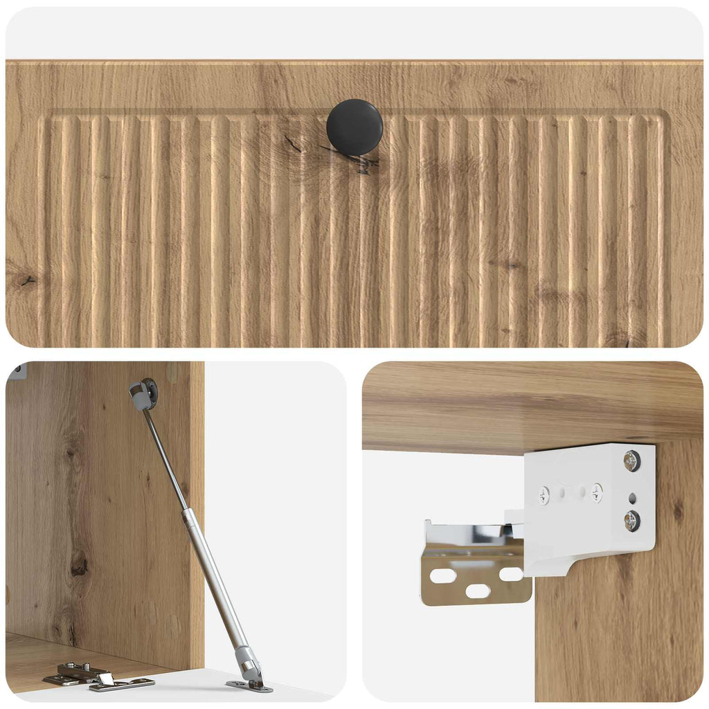 vidaXL Szafka RTV montowana na ścianie 78,5 x 31 x 30 cm Dąb artisan