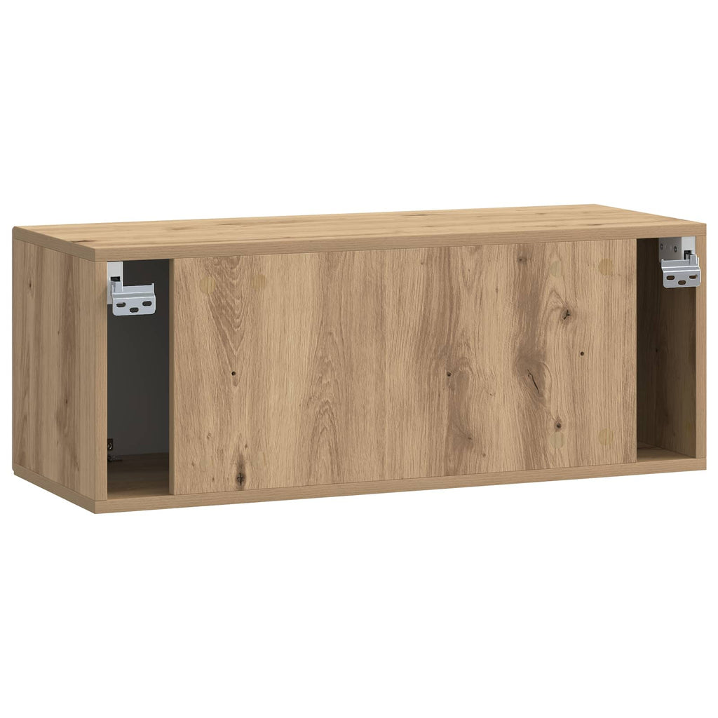 vidaXL Szafka RTV montowana na ścianie 78,5 x 31 x 30 cm Dąb artisan