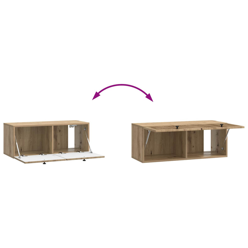 vidaXL Szafka RTV montowana na ścianie 78,5 x 31 x 30 cm Dąb artisan