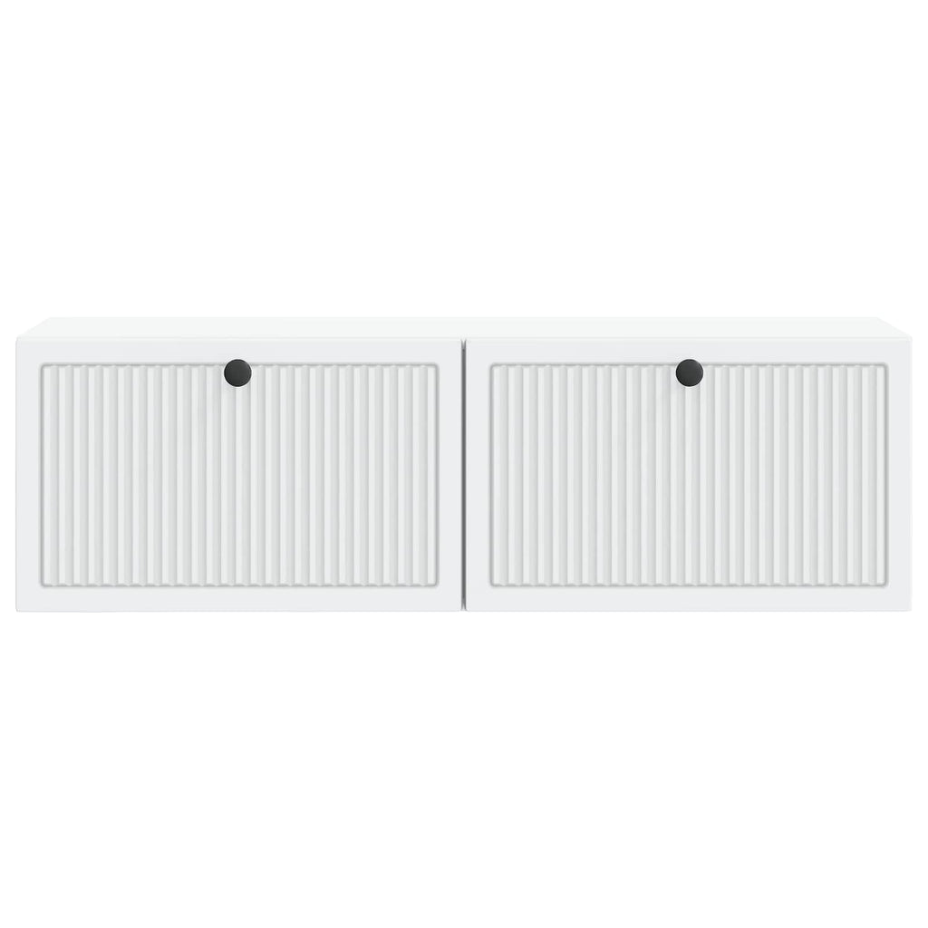 vidaXL Szafka RTV montowana na ścianie Biały 98 x 31 x 30 cm