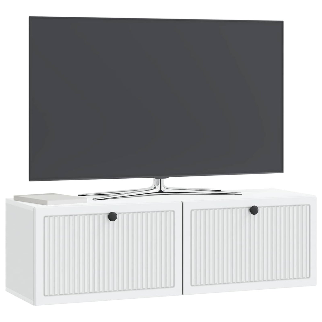 vidaXL Szafka RTV montowana na ścianie Biały 98 x 31 x 30 cm