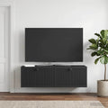 vidaXL Szafka RTV montowana na ścianie Czarny 98 x 31 x 30 cm