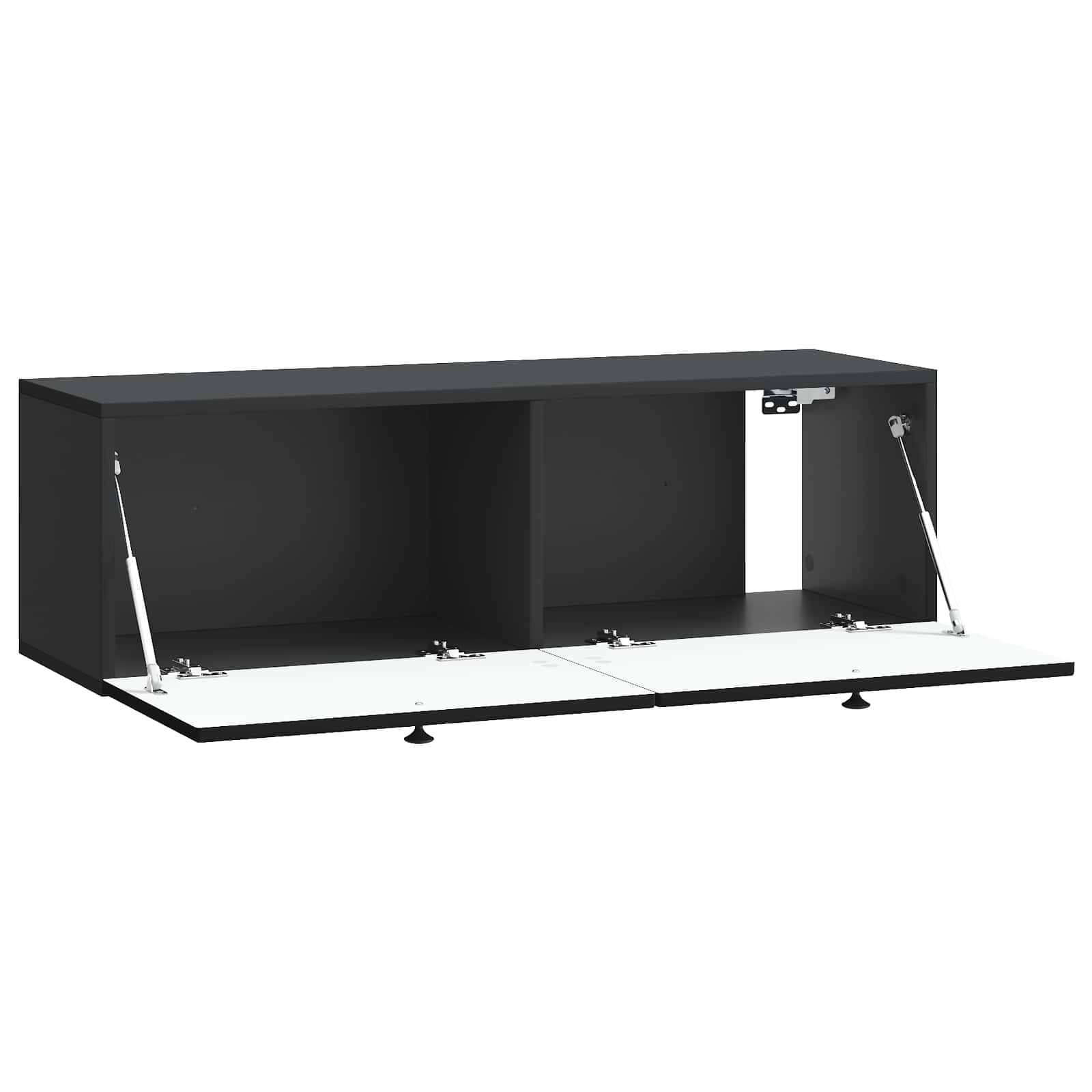 vidaXL Szafka RTV montowana na ścianie Czarny 98 x 31 x 30 cm