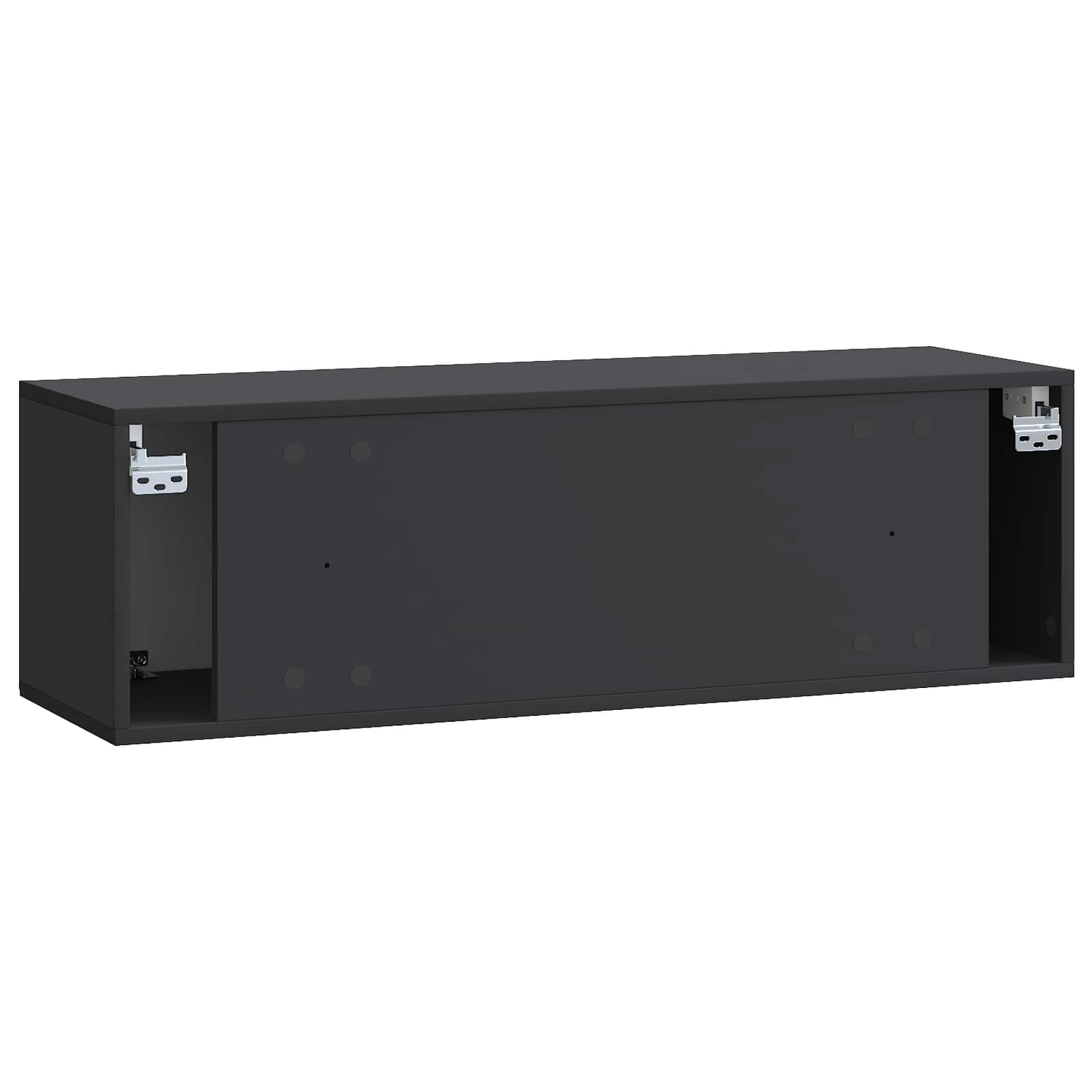 vidaXL Szafka RTV montowana na ścianie Czarny 98 x 31 x 30 cm