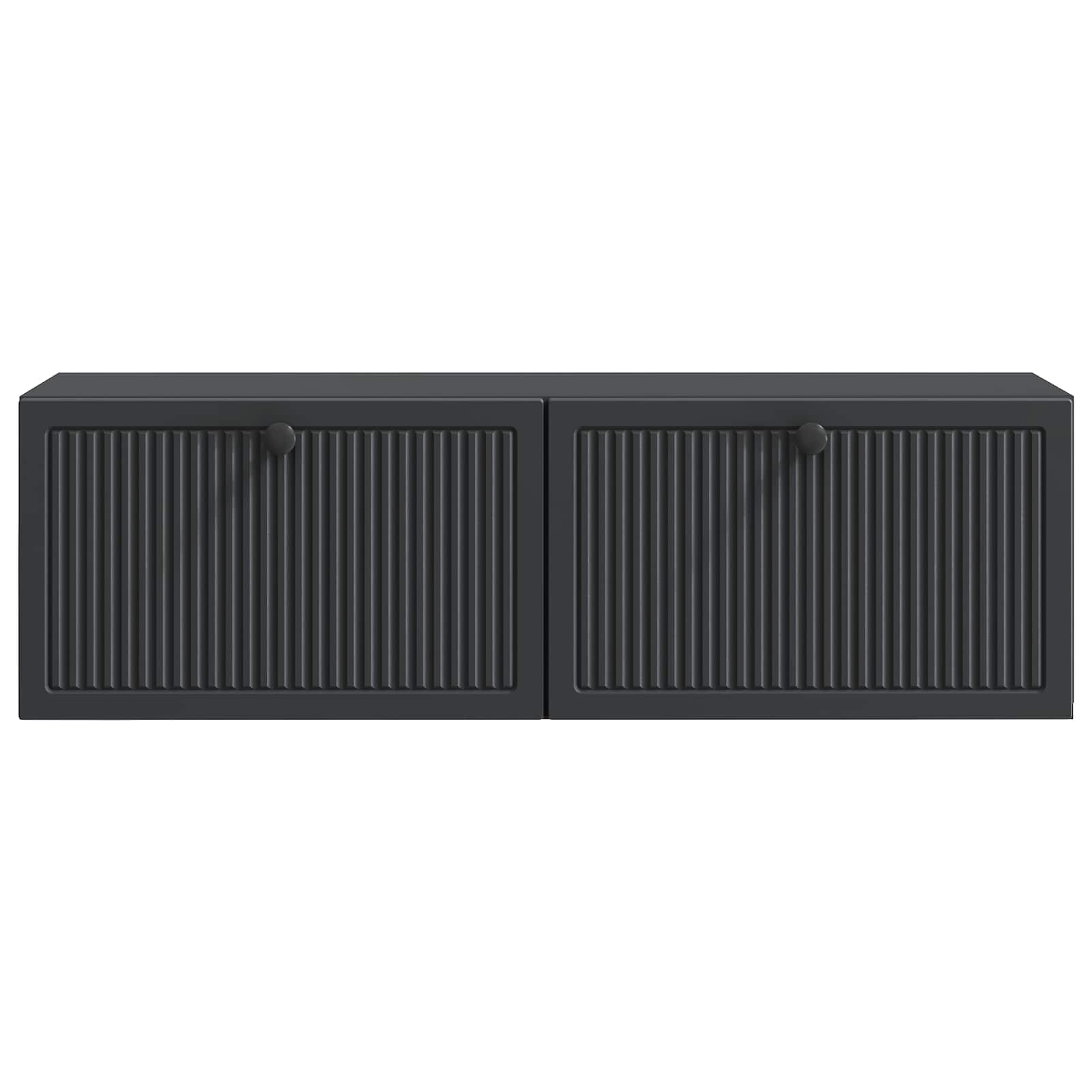 vidaXL Szafka RTV montowana na ścianie Czarny 98 x 31 x 30 cm