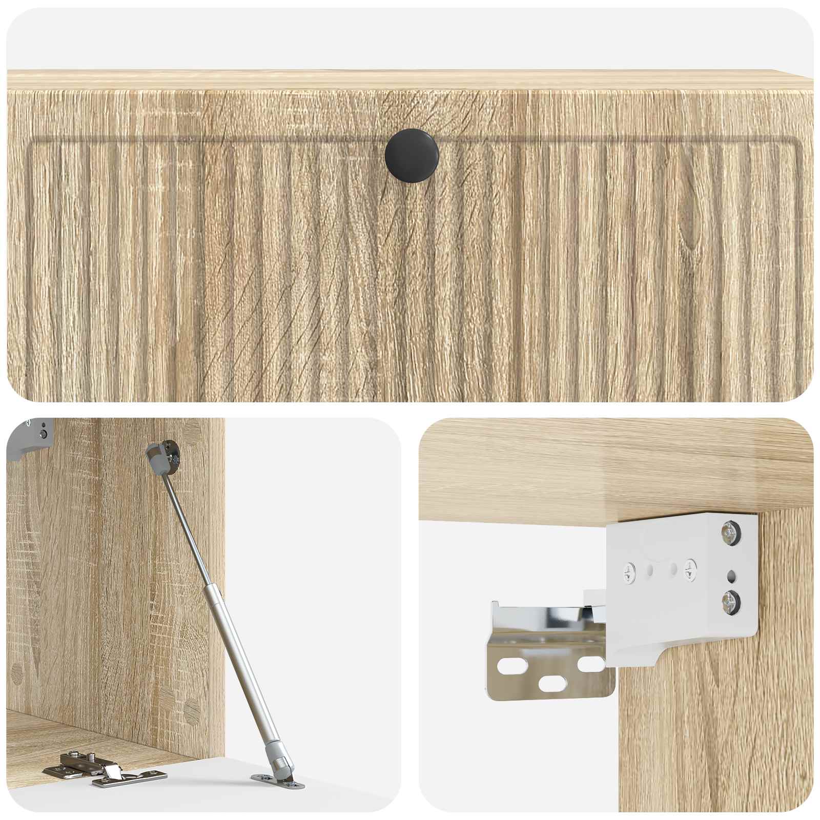 vidaXL Szafka RTV montowana na ścianie dąb Sonoma 98 x 31 x 30 cm