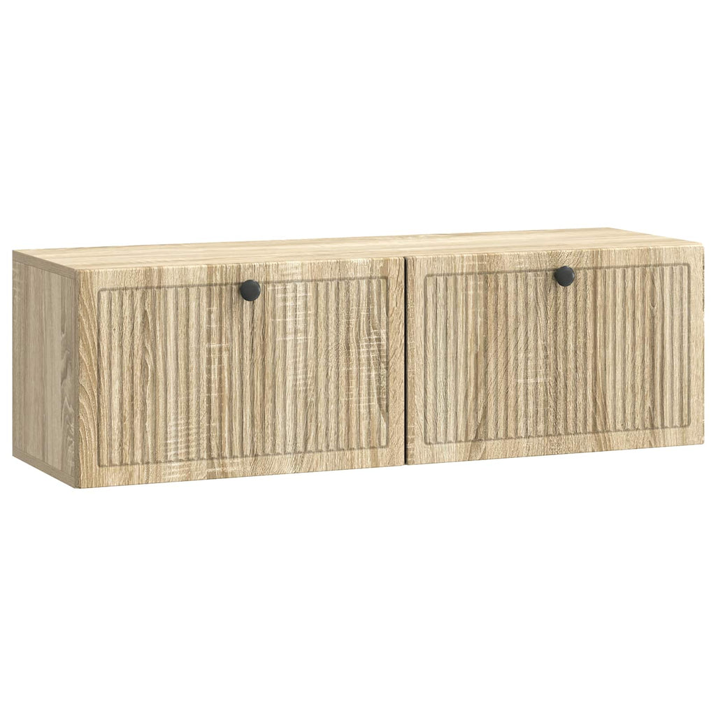 vidaXL Szafka RTV montowana na ścianie dąb Sonoma 98 x 31 x 30 cm
