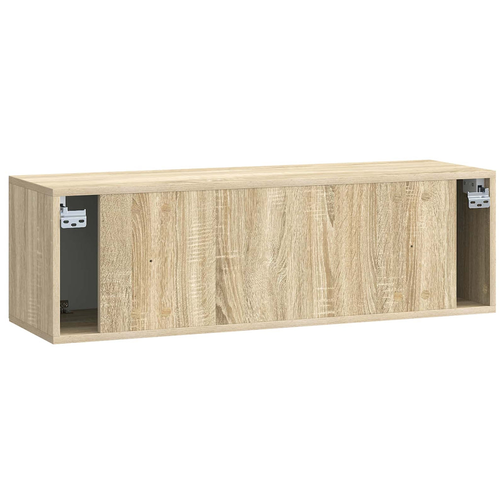 vidaXL Szafka RTV montowana na ścianie dąb Sonoma 98 x 31 x 30 cm