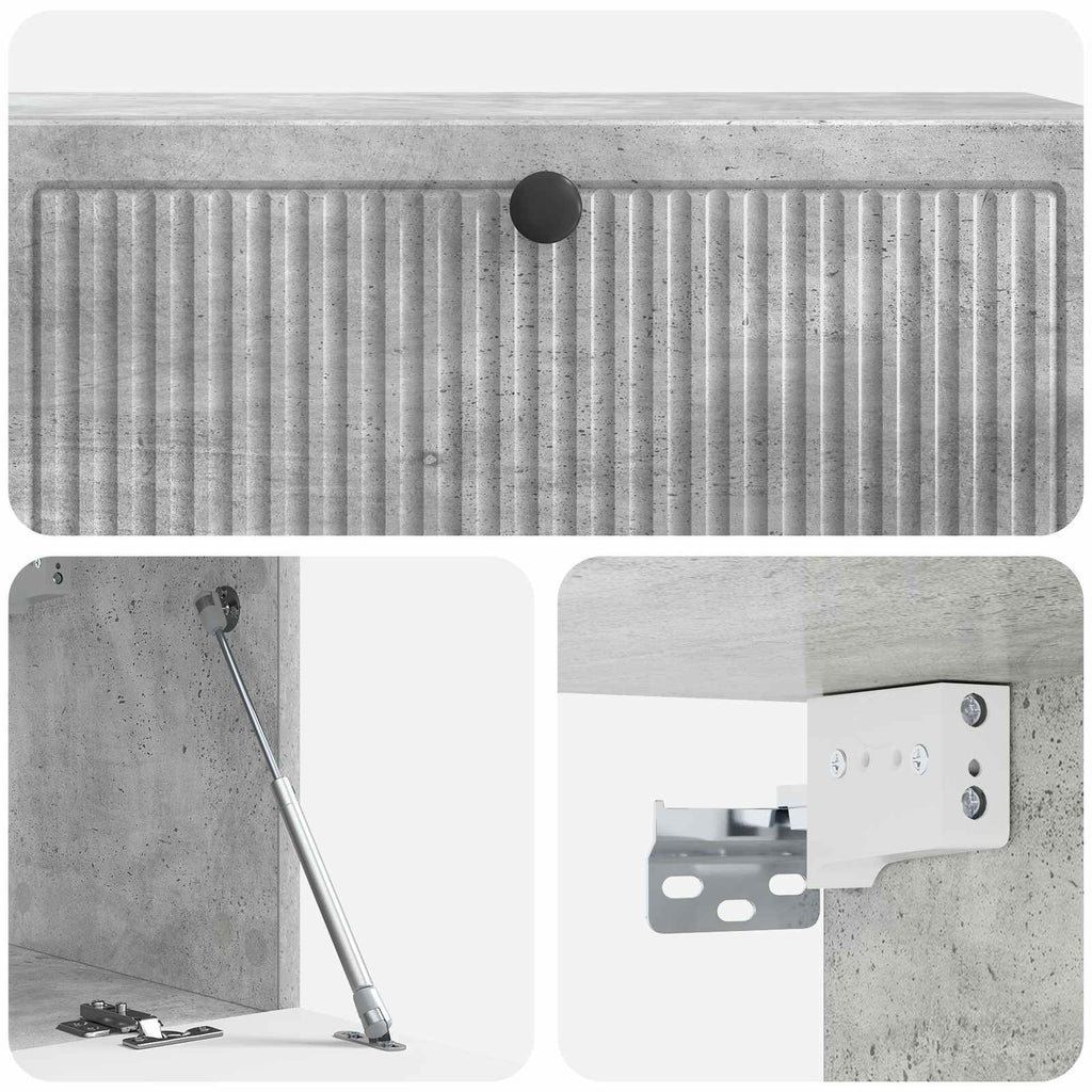 vidaXL Szafka RTV montowana na ścianie Betonowy szary 98 x 31 x 30 cm