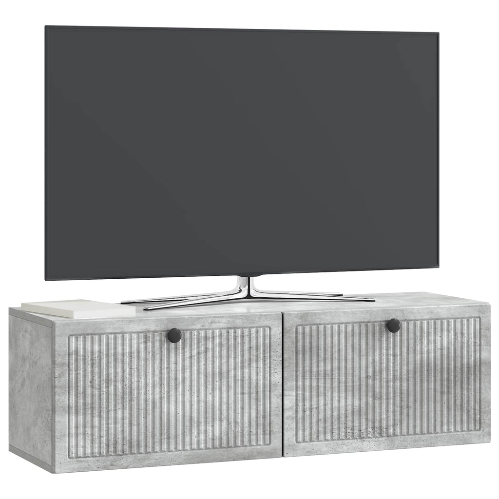 vidaXL Szafka RTV montowana na ścianie Betonowy szary 98 x 31 x 30 cm