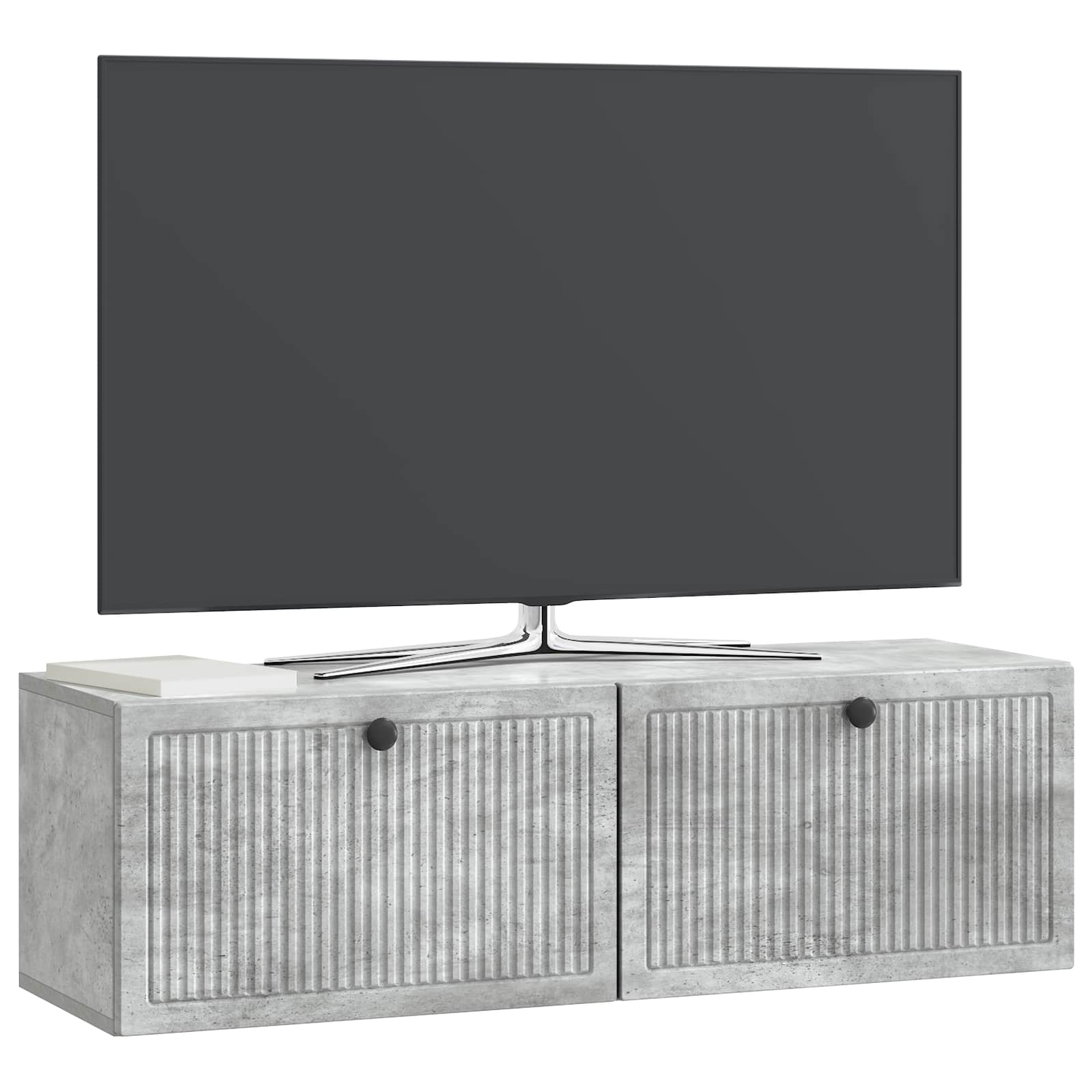 vidaXL Szafka RTV montowana na ścianie Betonowy szary 98 x 31 x 30 cm