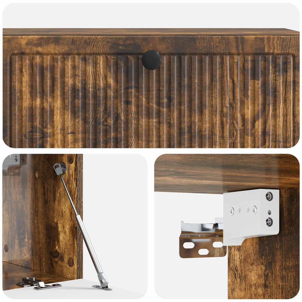 vidaXL Szafka RTV montowana na ścianie Dąb wędzony 98 x 31 x 30 cm