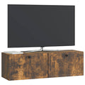 vidaXL Szafka RTV montowana na ścianie Dąb wędzony 98 x 31 x 30 cm