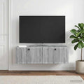vidaXL Szafka RTV montowana na ścianie Szary Sonoma 98 x 31 x 30 cm