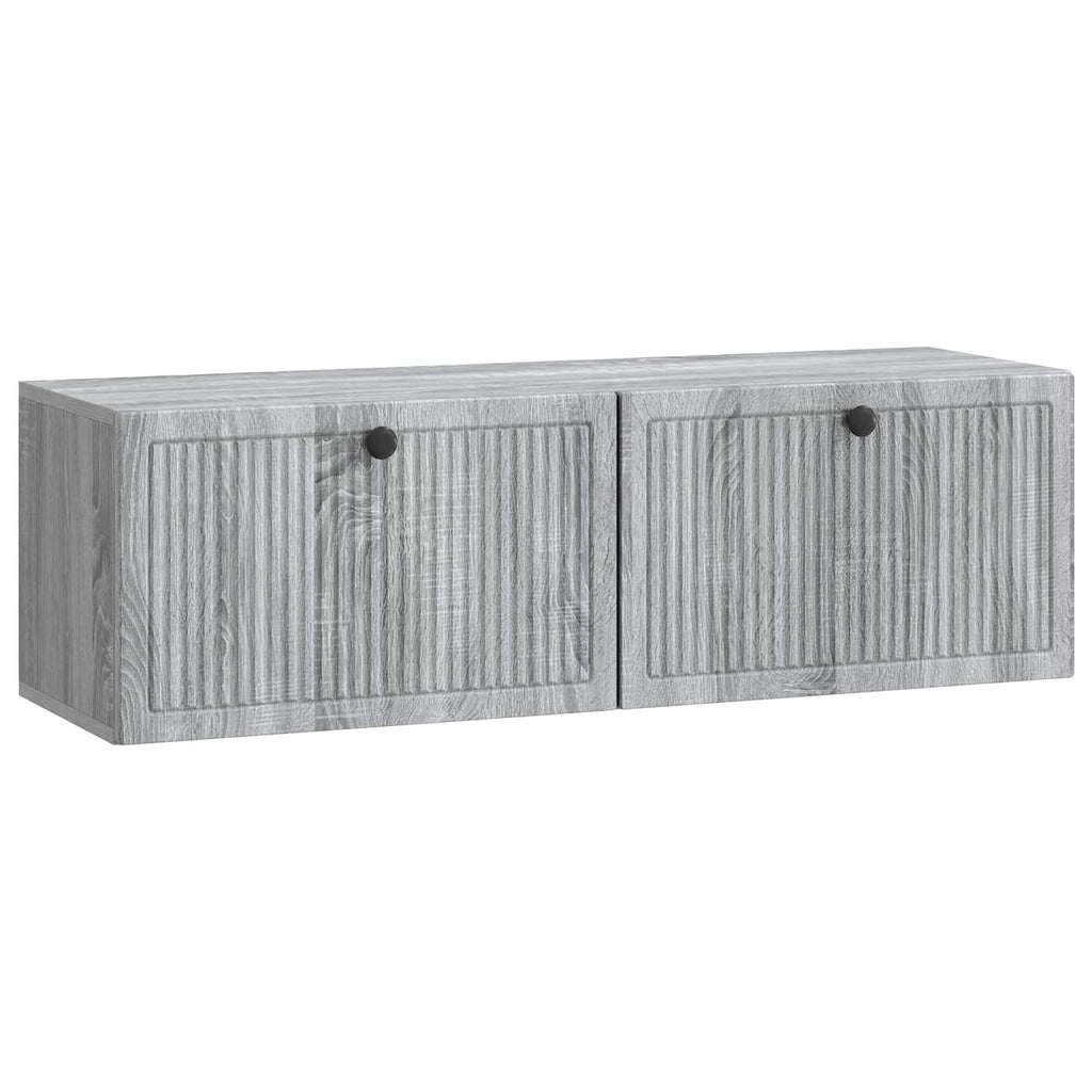 vidaXL Szafka RTV montowana na ścianie Szary Sonoma 98 x 31 x 30 cm