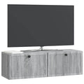 vidaXL Szafka RTV montowana na ścianie Szary Sonoma 98 x 31 x 30 cm